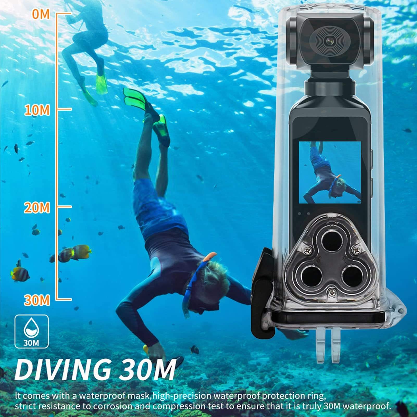 4K Ultra HD Pocket Action Camera 270 Rotatable Vlog Wifi Mini Sports Cam Waterproof Case Helmet Travel Bicycle Driver Recorder