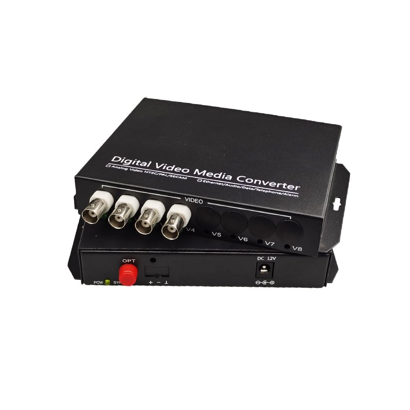 4 Channel Digital Video Optical Fiber Media Converters Transmitter/Receiver For CCTV Analog Camera CVBS Camera
