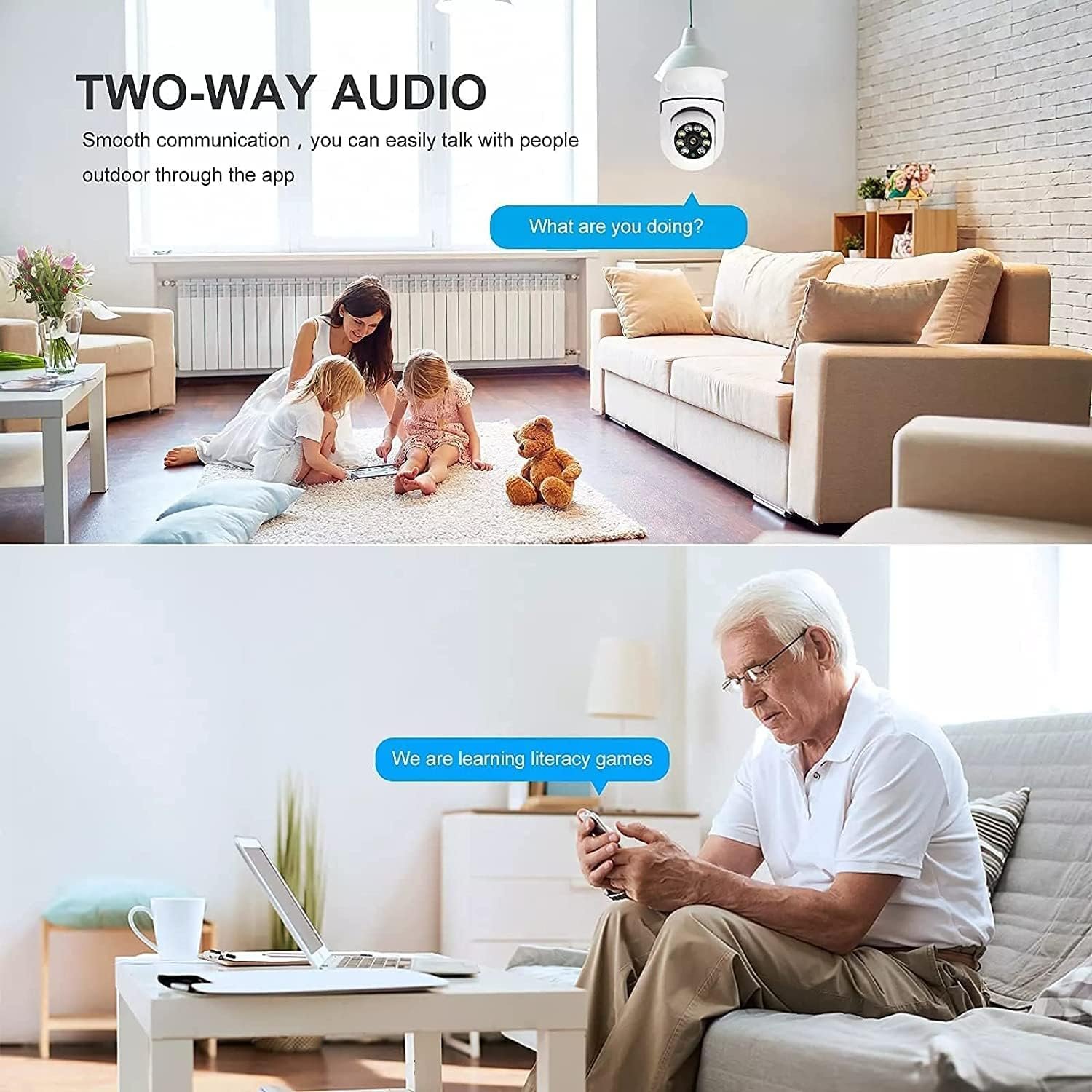 Factory Direct Sale Light Bulb Mini Security Camera For Home Camera System Wifi Wireless