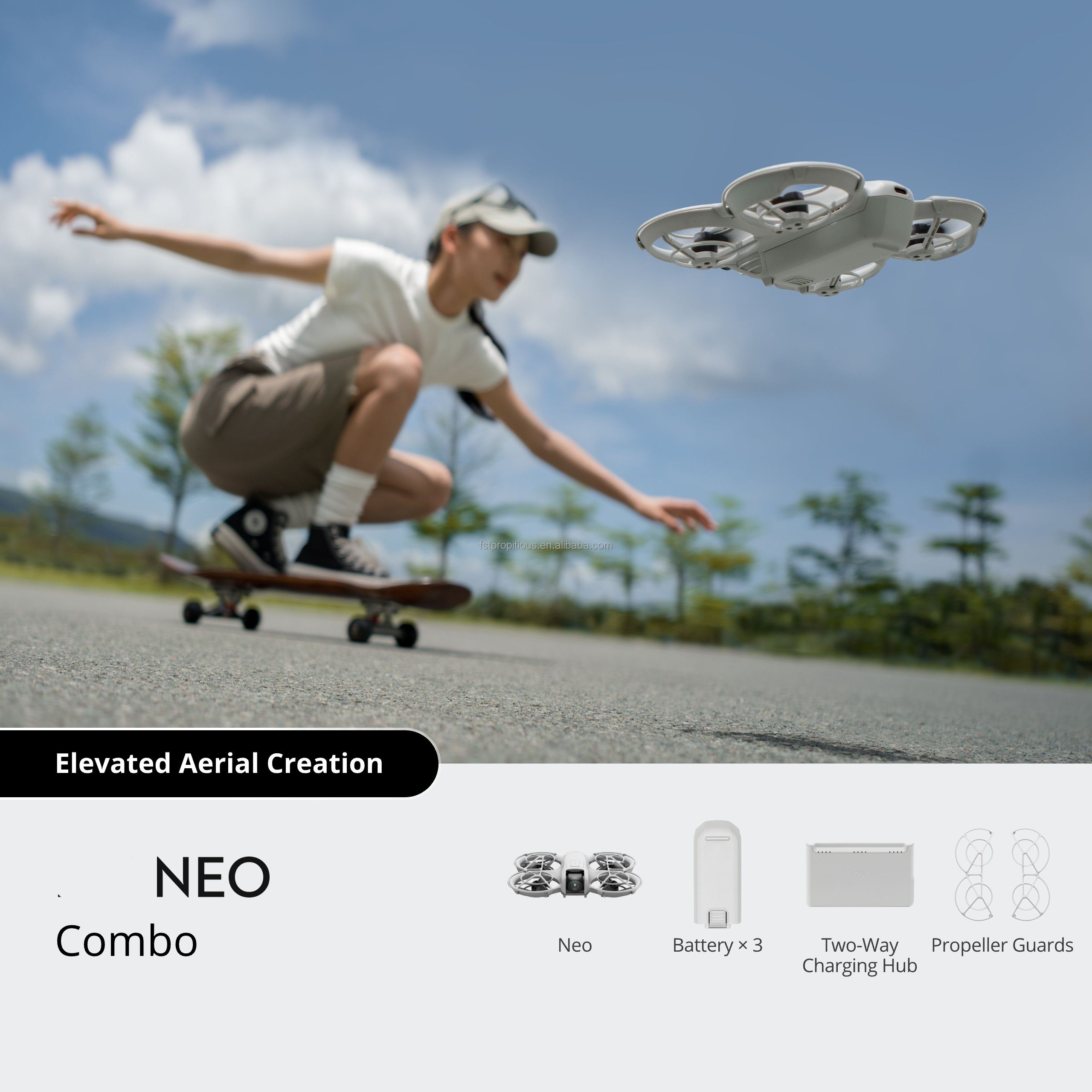 Self-flying Palm Mini 4K Action Camera with flight time 18mins Max distance 7KM For DJI Neo Combo With RC