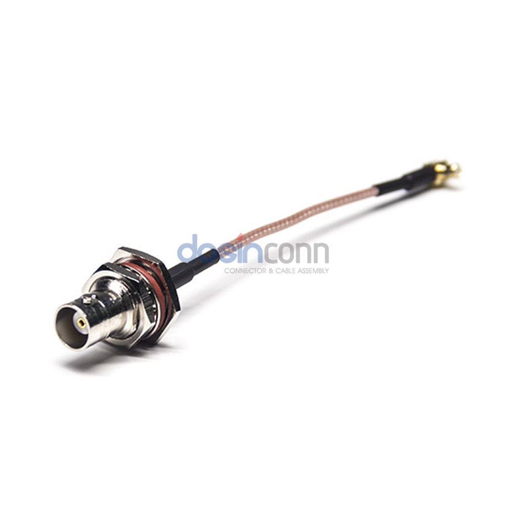 50 ohm Right Angle MCX Plug to BNC Cable Bulkhead IP67 Female with RF Cable Assembly RG316