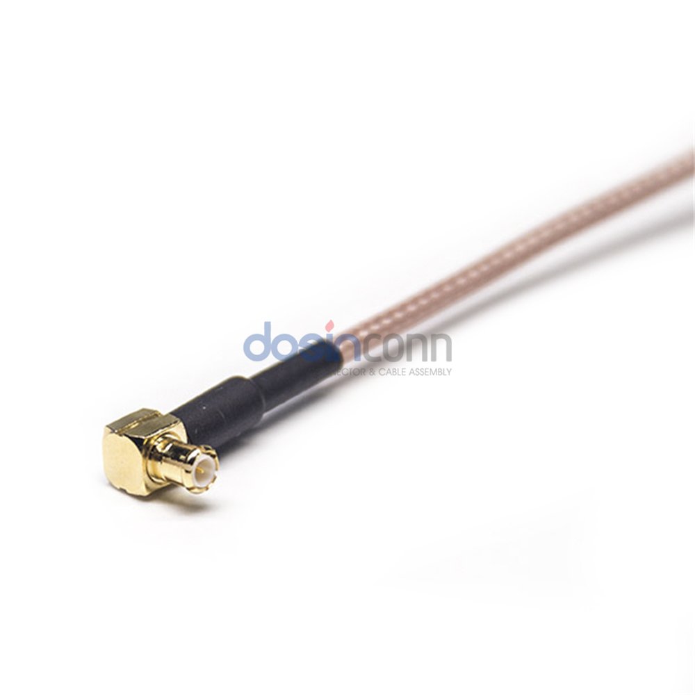 50 ohm Right Angle MCX Plug to BNC Cable Bulkhead IP67 Female with RF Cable Assembly RG316