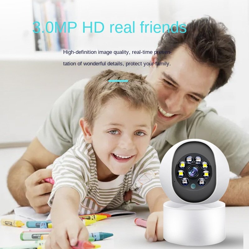 Indoor wireless camera 360 panoramic home HD Night Vision Mobile phone remote monitoring WIFI network monitor