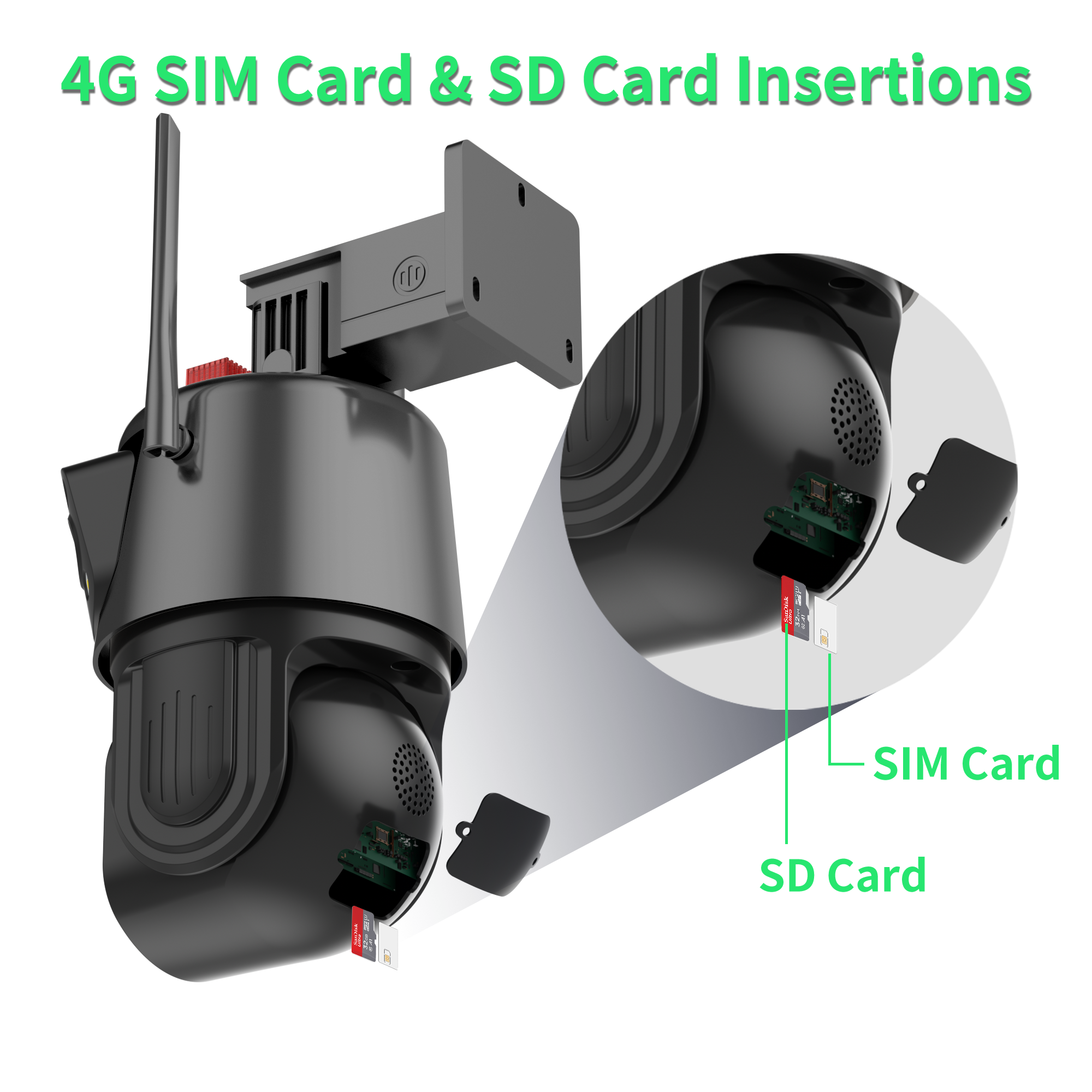 Long Range Icsee 12MP 50X Optical Zoom 4G Sim Card IP Camera 3 Lenses triple Screen Waterproof Smart Home Network Camera