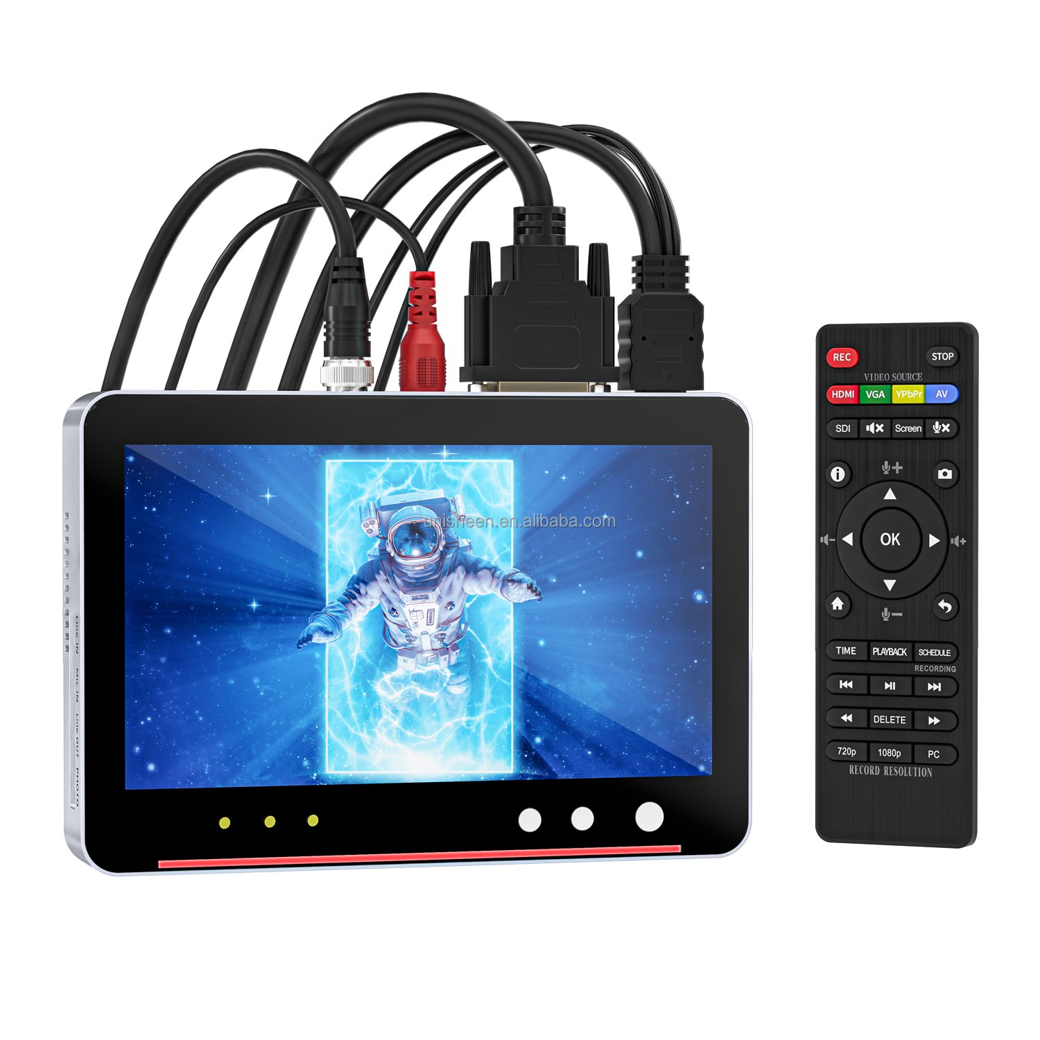 Unisheen UR550 StandAlone Endoscope Switchable Video Recorder SDI VGA DVI HDMI YPbPr RCA Camera 4K Capture Box Recorder