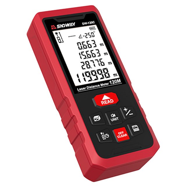 SNDWAY Factory Direct Long Laser Batterie Range Finder Oem Odm Lcd Laser Distance Meter Laser Distance Meter 2mm High Precision