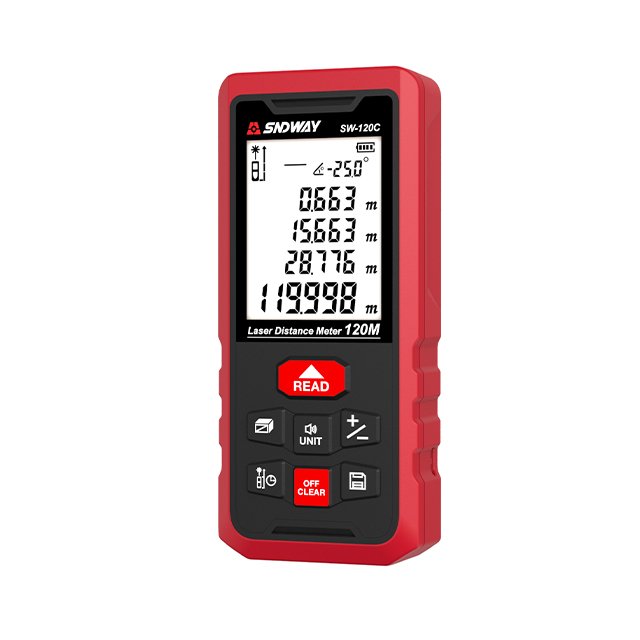 SNDWAY Factory Direct Long Laser Batterie Range Finder Oem Odm Lcd Laser Distance Meter Laser Distance Meter 2mm High Precision