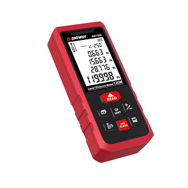 SNDWAY Factory Direct Long Laser Batterie Range Finder Oem Odm Lcd Laser Distance Meter Laser Distance Meter 2mm High Precision