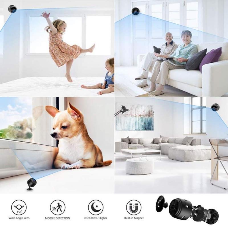 Wistino Wireless Ip Mini Wifi Surveillance Camera A9 Wide Angle Night Vision Remote Monitor Mini Camera Wifi