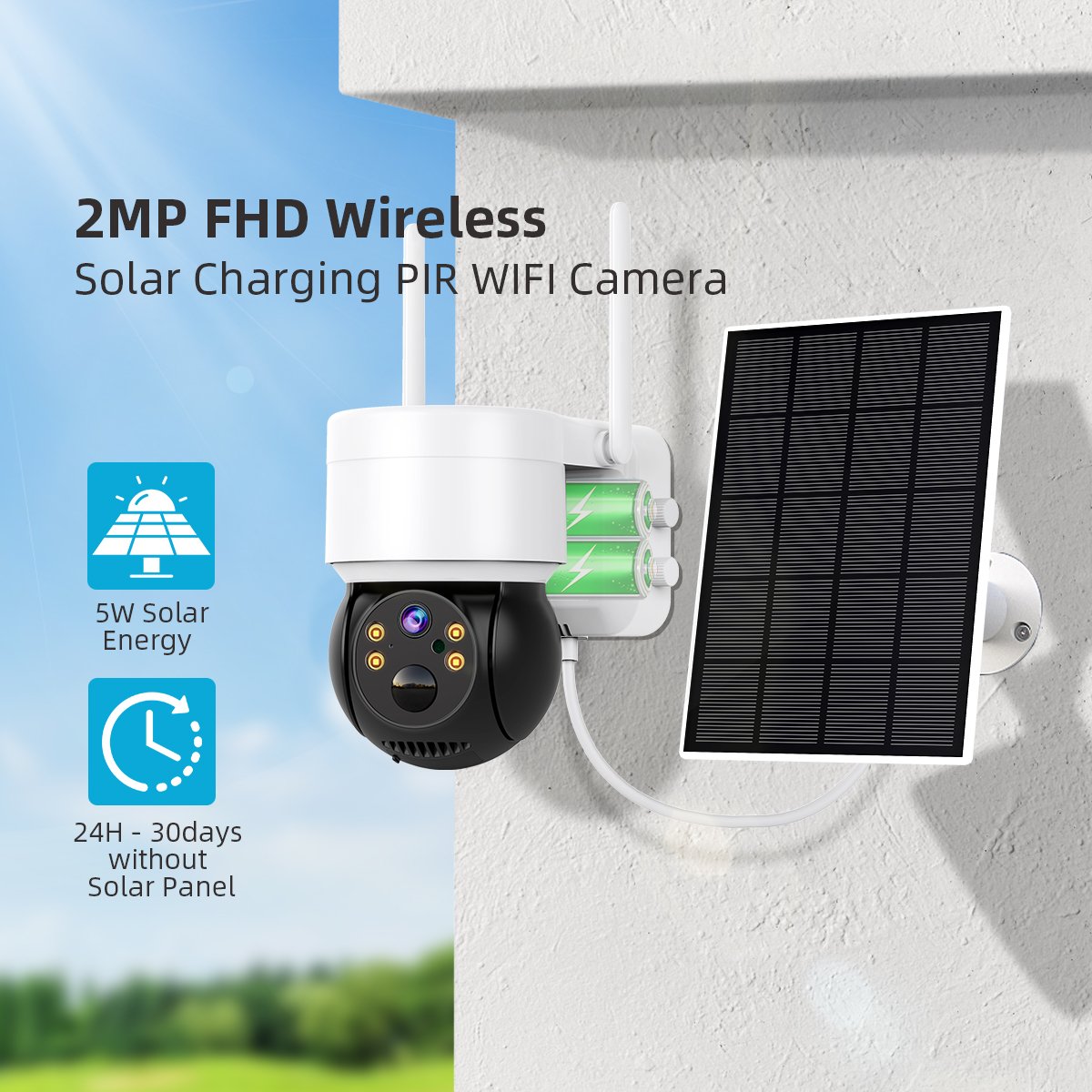 Anboqi Cctv Camera Dual Lens Wireless Outdoor Security Camera Solar Wifi 4g 2mp Night Vision Ptz Dome Camera