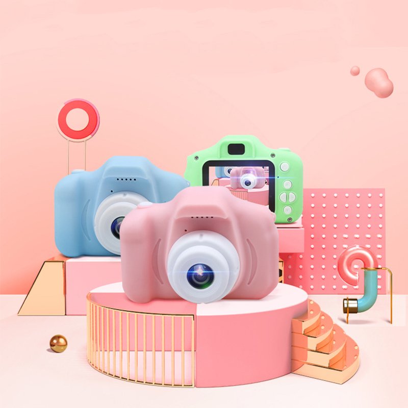 New X2 HD 800W Pixel Front and Rear Dual Camera Kids Digital Cartoon Mini SLR Action Camera Toy