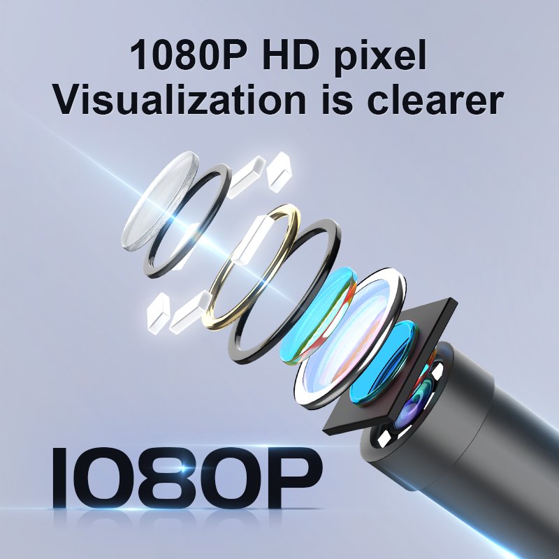 Inskam127-2 Dual Lens Industrial 8.0mm 10m Semi-rigid Inspection Camera 4.3 inch Handheld Digital Endoscope 8 LED Borescope