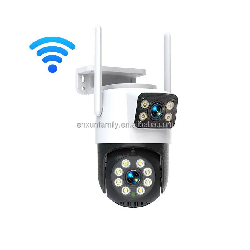 6mp Outdoor Wireless Dual Lens Network Ptz Camera cctv 6mp Auto Tracking supervisory 4mp 1080p Wifi Dual Lens cctv Camera