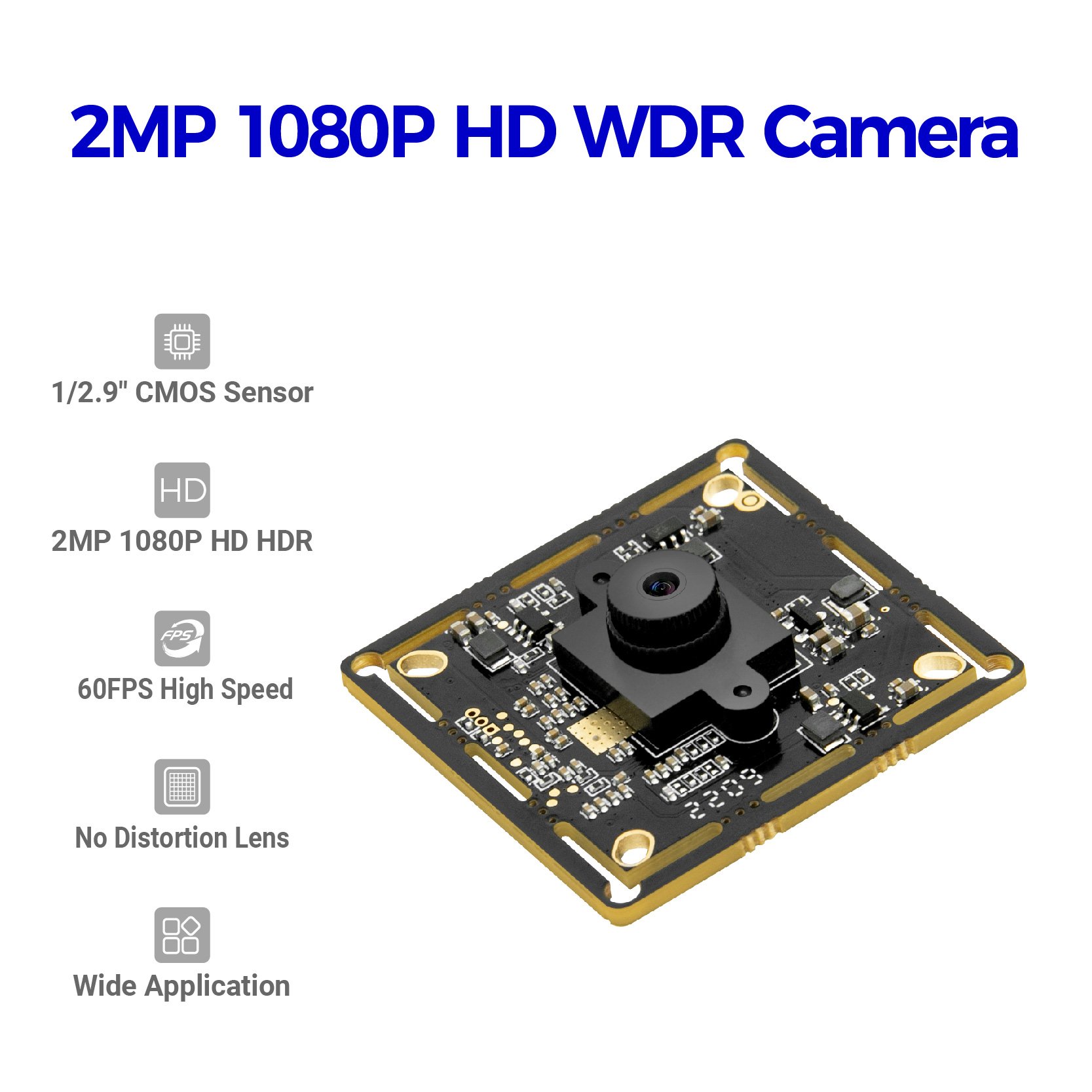 Customized 2MP Autofocus camera module H. 264 zoom 1080p 60fps mini Camera Module with Build-in 3D Noise Reduction Microphone