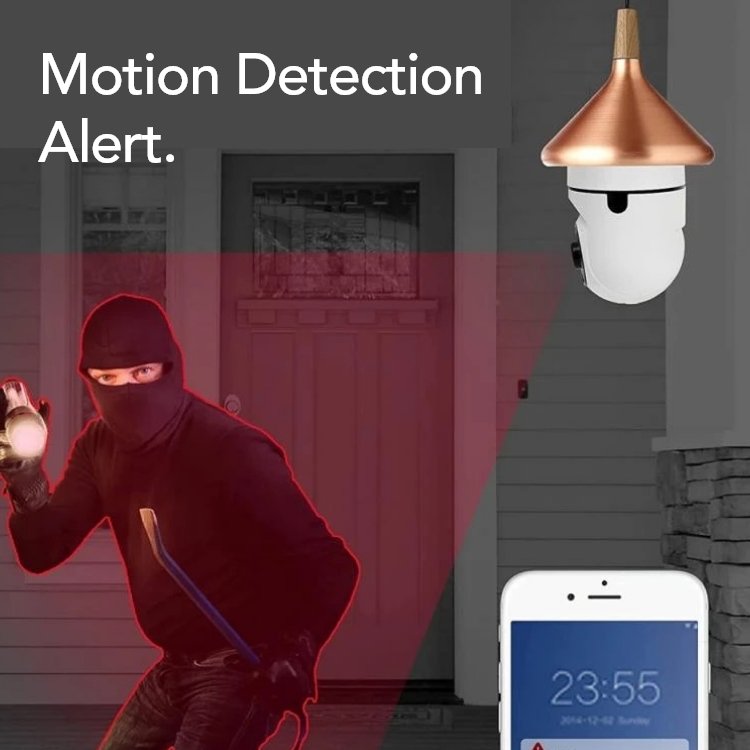 High Quality Supplier Smart Ring Night Vision Hd IP Surveillance Security CCTV Network Light Bulb Camera