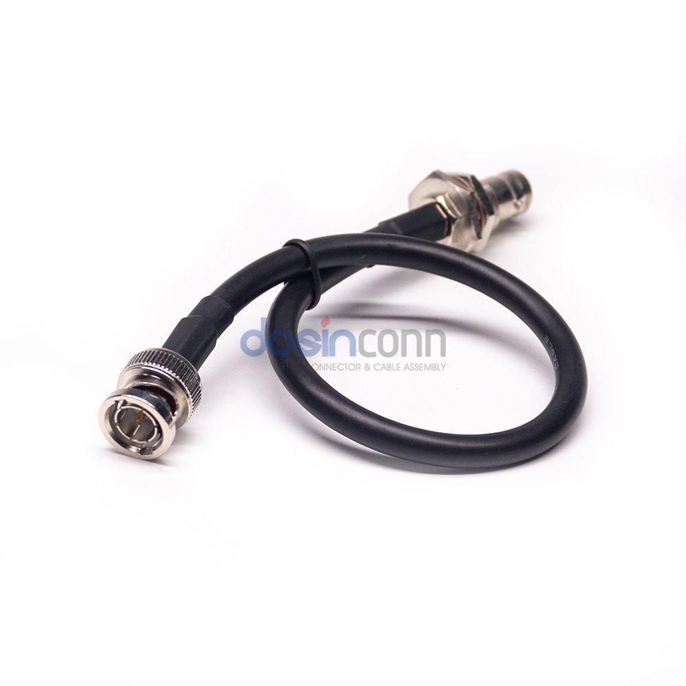 BNC Male to Female Cable Waterproof IP67 Bulkhead Assembly RF Cable RG59