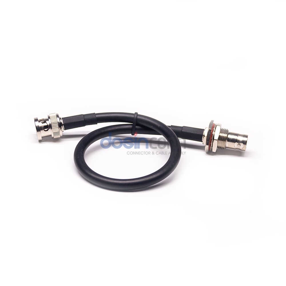 BNC Male to Female Cable Waterproof IP67 Bulkhead Assembly RF Cable RG59