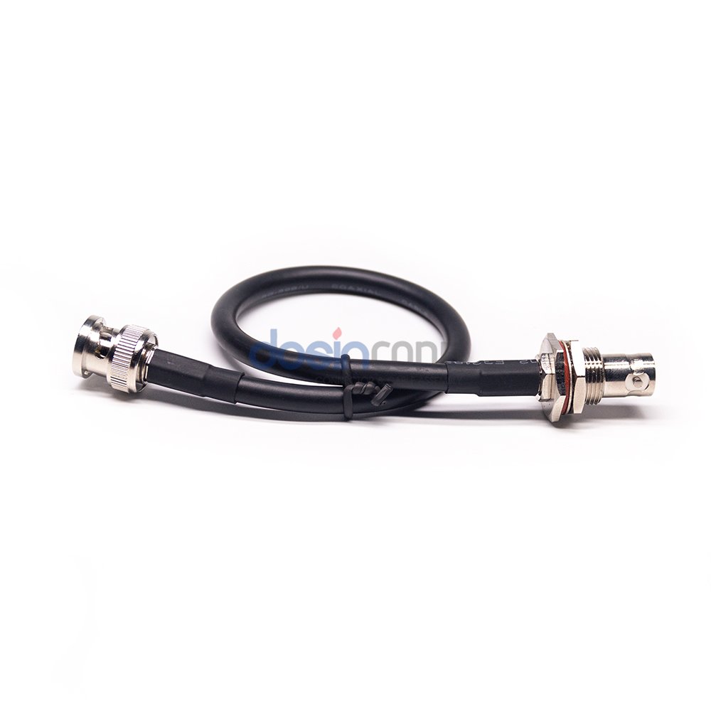 BNC Male to Female Cable Waterproof IP67 Bulkhead Assembly RF Cable RG59