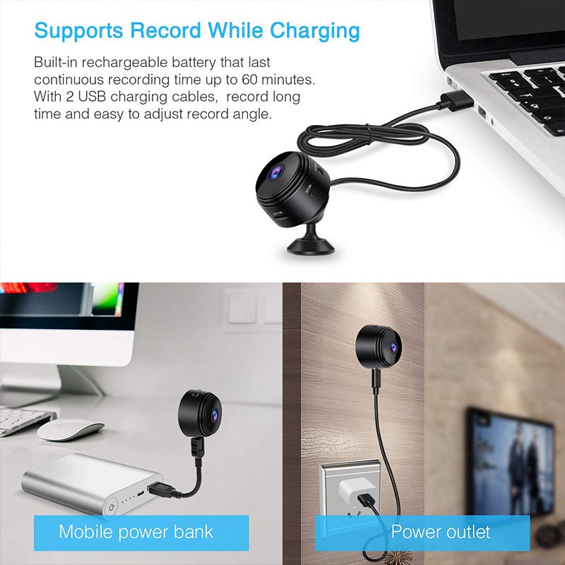 Factory Price Battery Safety Camera Wireless with Night Motion Activated Camera Security Nanny Mini IP Camera