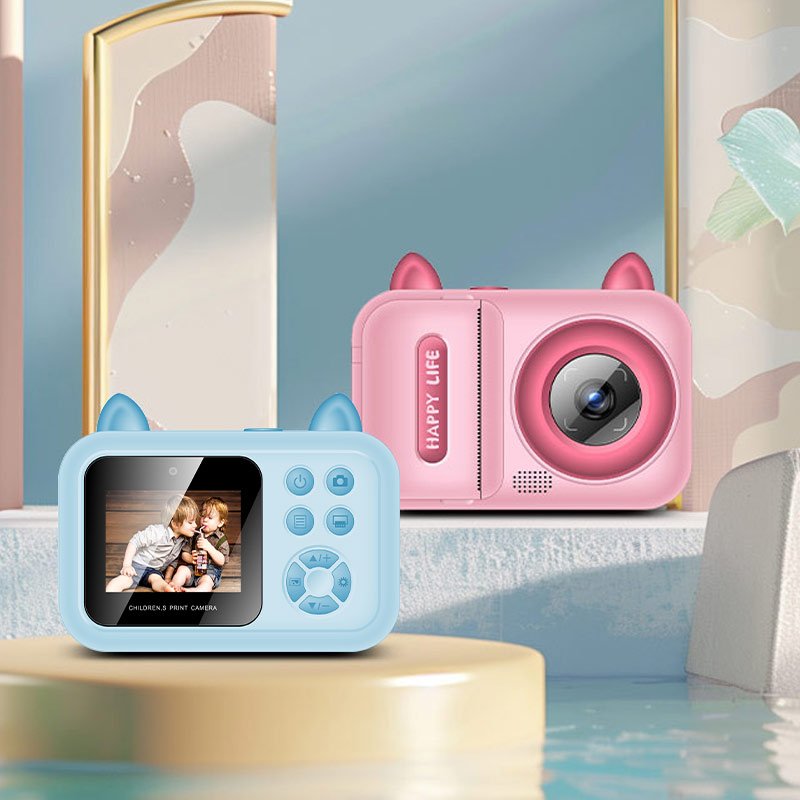 1080p HD Mini Digital Camera for Kids Photo Toys Gifts Toddler's Selfie Camera Children's Toy print function camera APP version