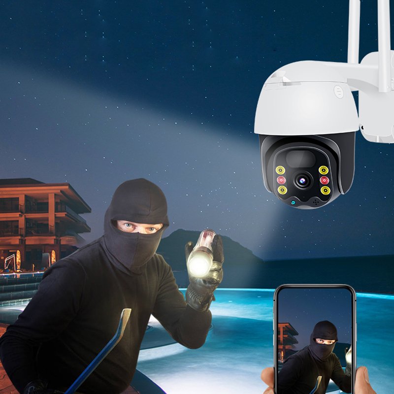 CCTV Camera Two-way Audio Surveillance Security Solar PTZ Camera IP WiFi 4G 1080P H265 Network Camera