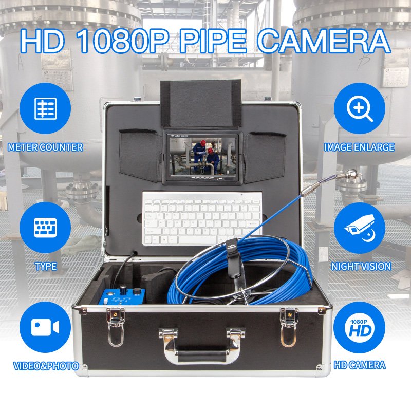 Syanspan 100M Underwater Analog Drain Endoscope 1080P Hd Pipe Inspection Camera Sewer Camera with Counter Meter