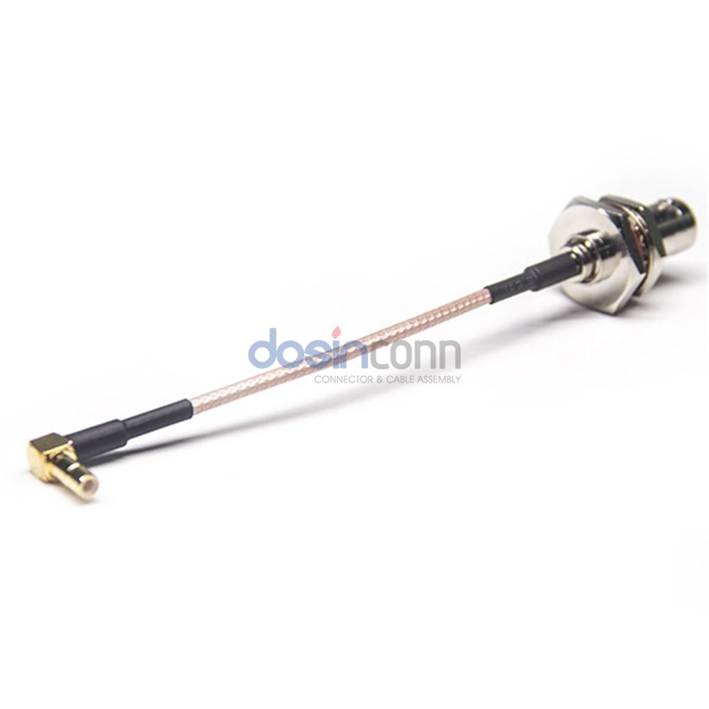 SMB Female to BNC Female Jack Bulkhead IP67 with RG178 RG316 Extension Cable Assembly