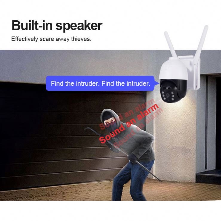 Video Monitor Night Vision Pan Tilt Zoom Wifi Camera outdoor Security CCTV System Camera
