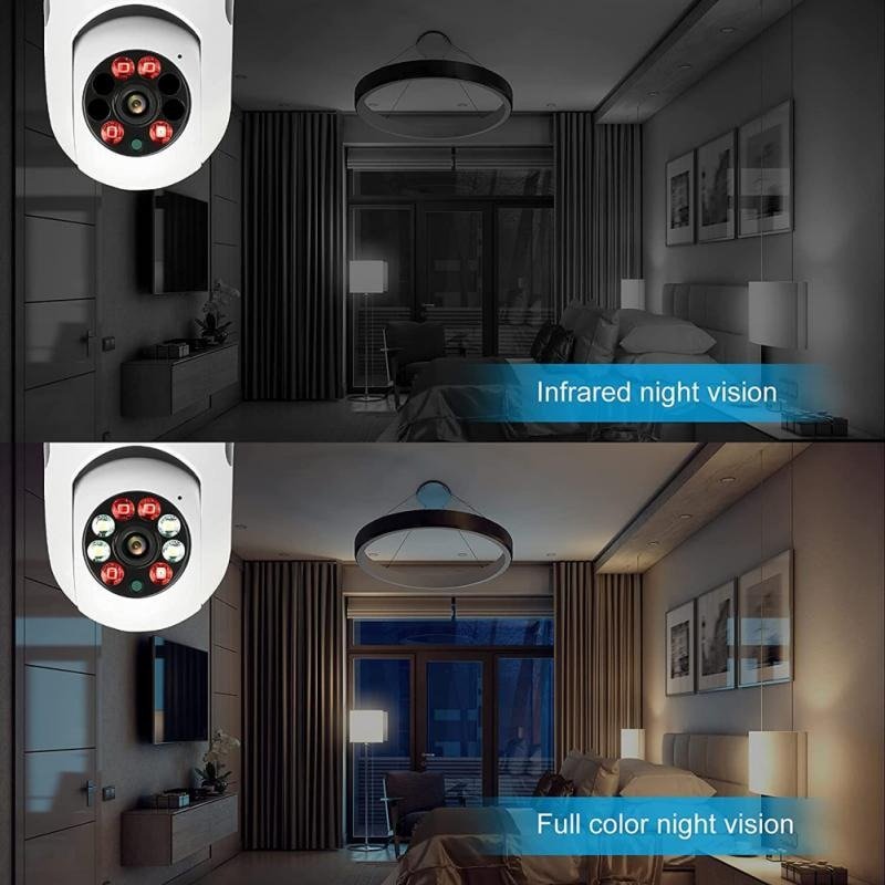 E27 1080P Secure CCTV Bulb Camera with mobile tracking night vision light bulb camera 1080P Secure CCTV Bulb Camera
