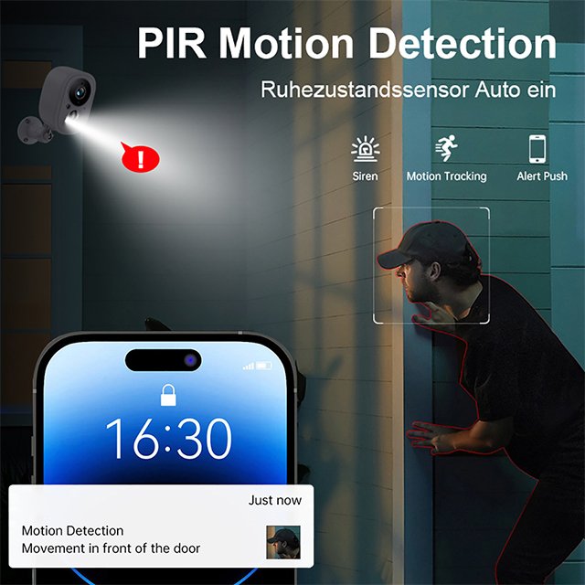 2024 Tuya 1080P HD IP Camera Outdoor IR Night Vision Motion Detection 2-way Audio Battery Video Survilliance Cameras Battery