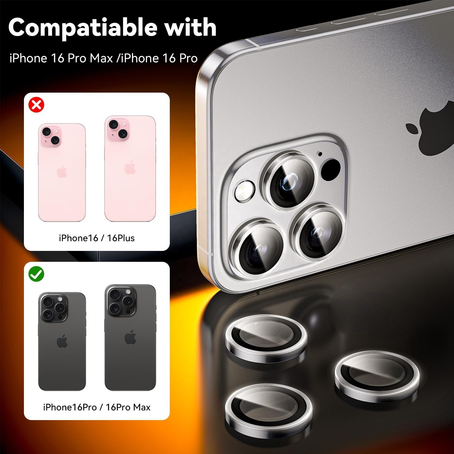 AFS colorful CD texture Mobile Ring shockproof Tempered glass Camera len protector for iPhone12 13 14 15 16 plus pro max mini
