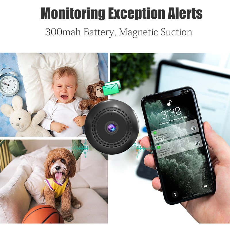 Hot Sales Mini Camera Wireless Wifi View Angle Night Vision One-way 1MP/1080P 2.4G WiFi Cameras for Home Security