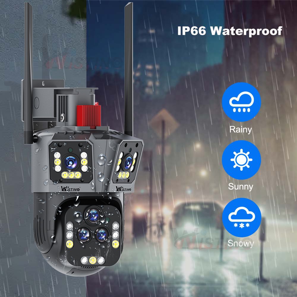 Wistino Ptz Surveillance Camara 20MP Wifi Cctv Camera Night Vision 10K Two Way Audio Baby 20X Zoom Wifi Outdoor Security Cameras