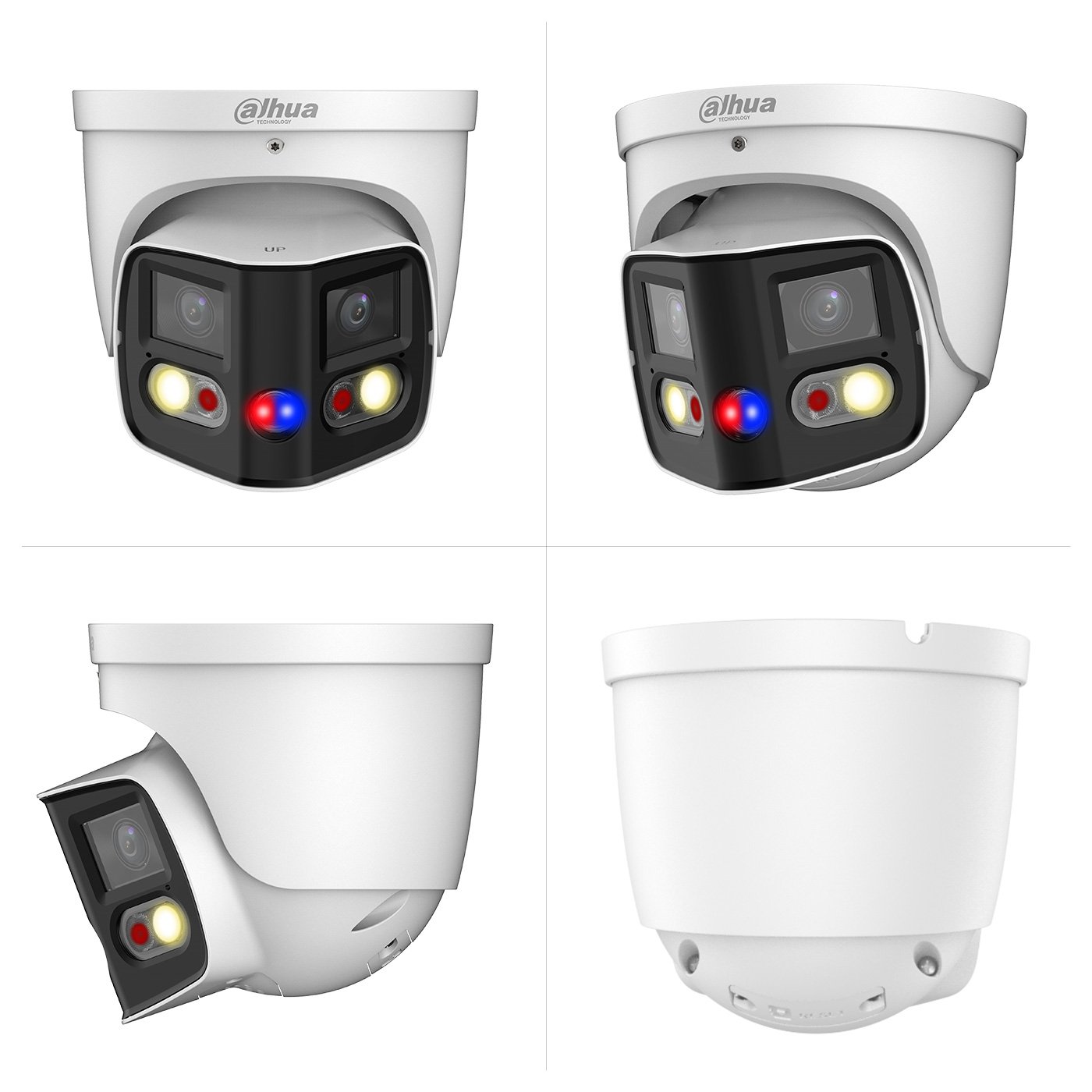 Support face capture perimeter protection DAHUA Camera Dual Light 2x4MP TiOC Splicing Fixedfocal Eyeball WizSense Network Camera