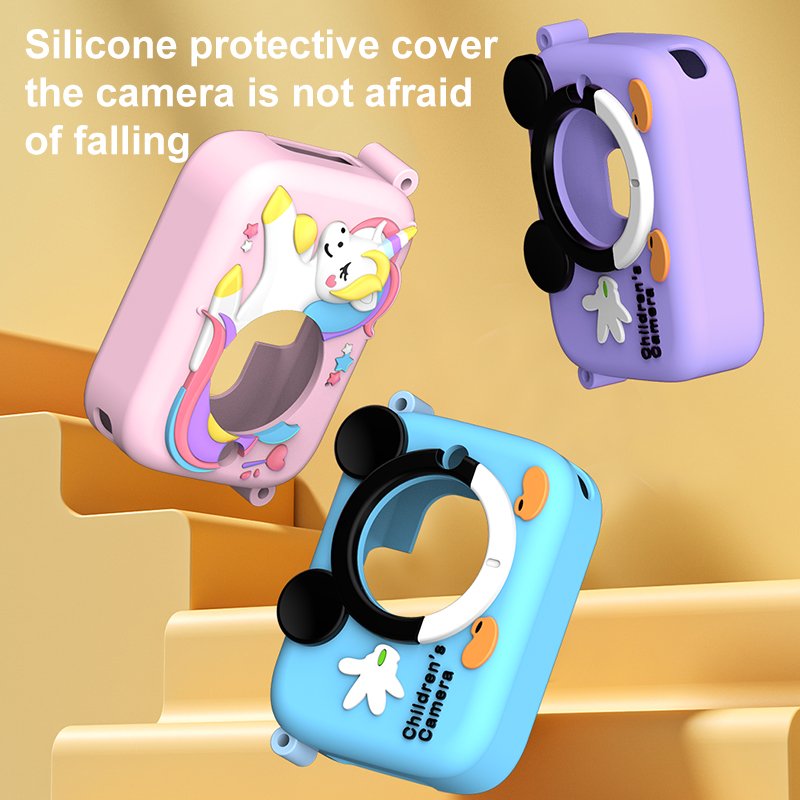 Best seller Funny Cartoon Mini Camera for Children 2.0 Inch HD Digital Dual Lens Video Games Kids Camera Rechargeable D11 D12