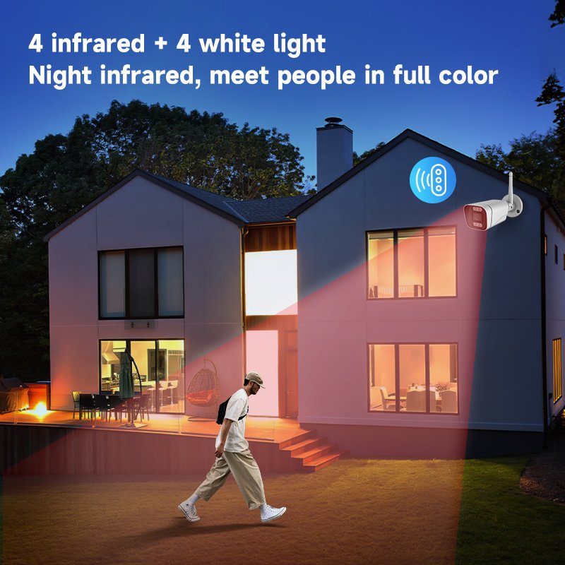 Hot Selling HD H.265 4MP Starlight Night Vision Built In Audio Professional Dual Light Sources Monitor Home Tuya Network Camera