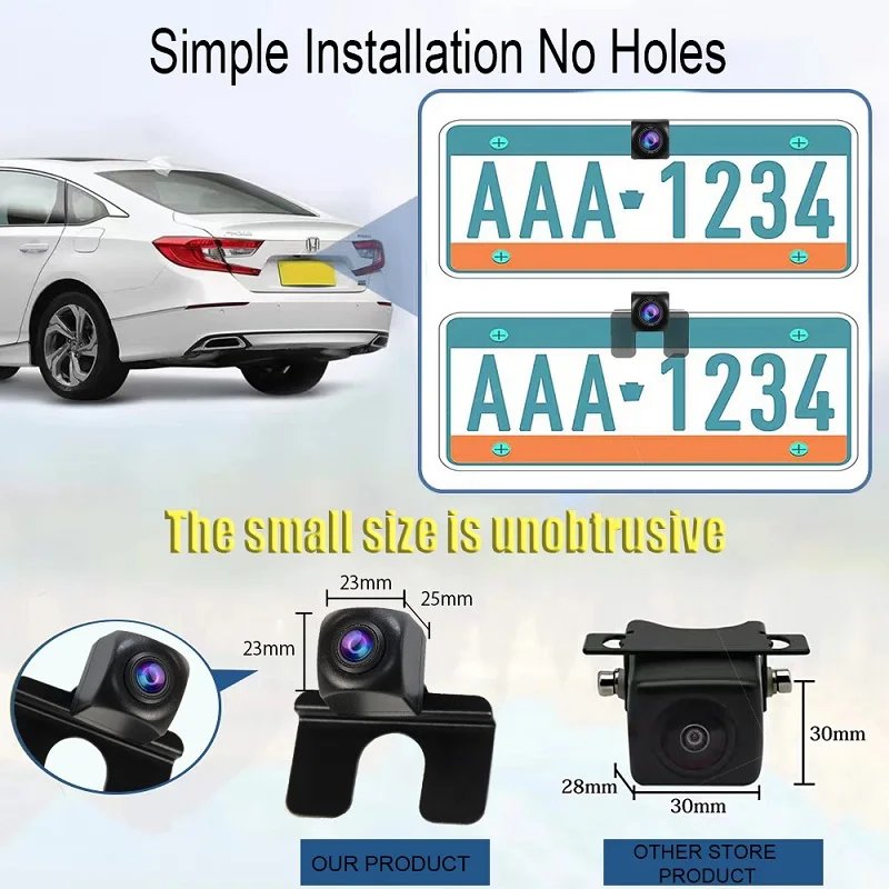 170 degrees Night Vision Analog Image Transfer Technology CCD Sens backup Camera Waterproof Horizontal View Car Reverse Camera