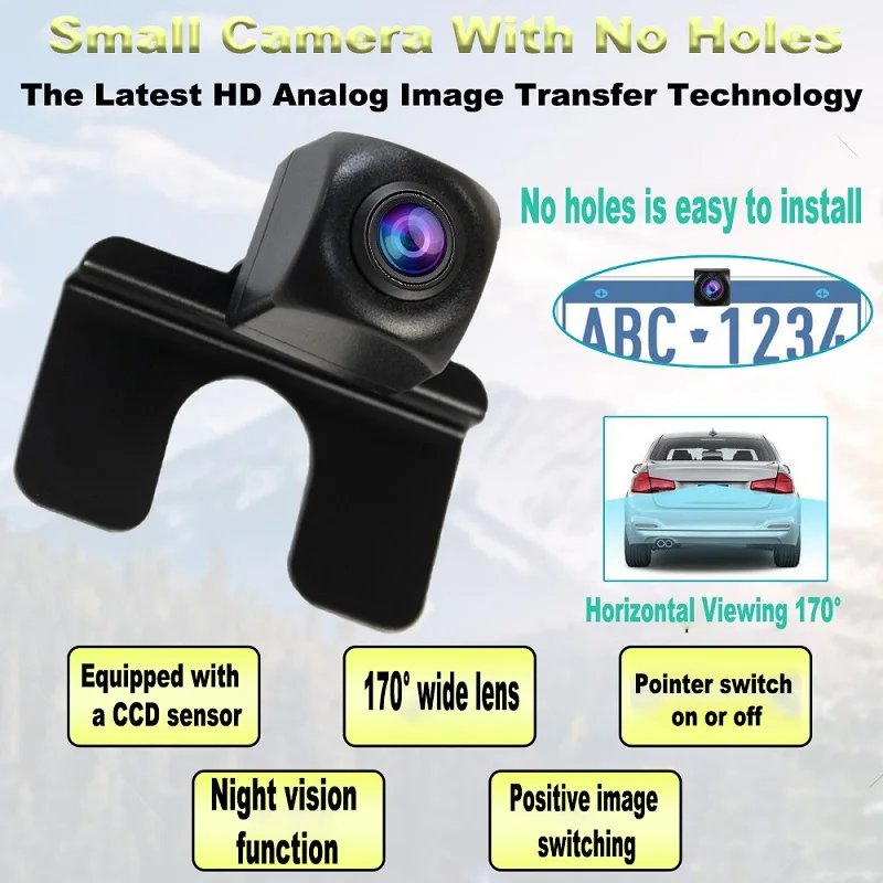 170 degrees Night Vision Analog Image Transfer Technology CCD Sens backup Camera Waterproof Horizontal View Car Reverse Camera