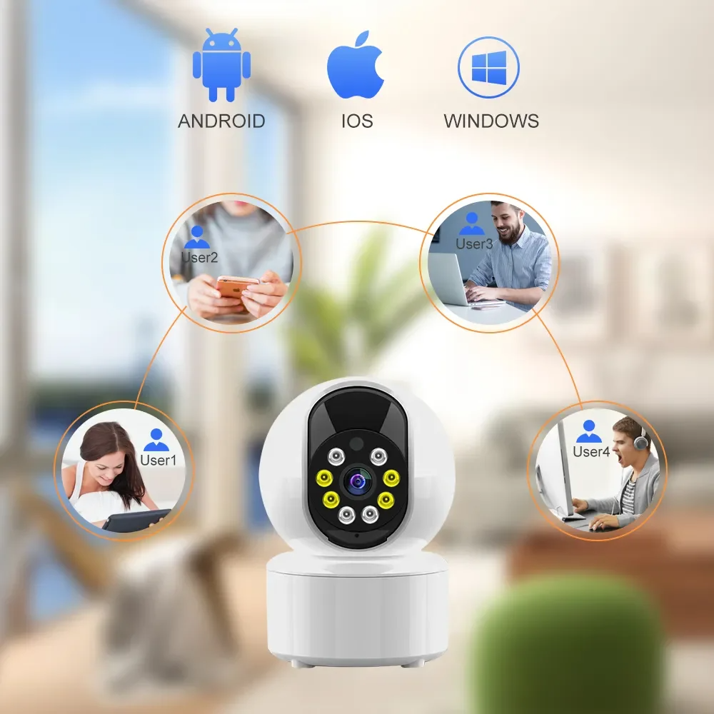 Hot Selling Motion Detection Remote Mini CCTV Camera Indoor Smart Home Wifi Wireless Audio Baby Monitor V380 Pro 3MP Camera