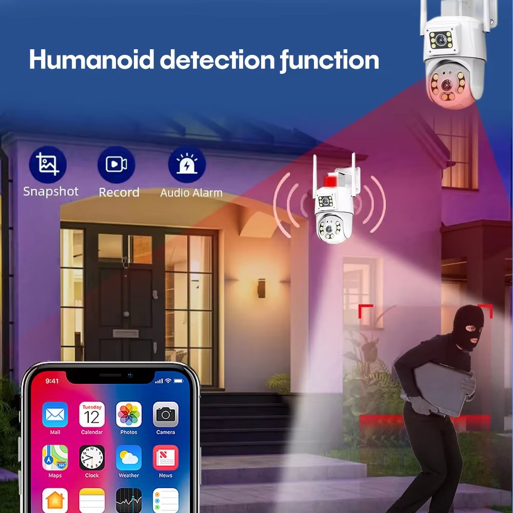 Smart AI HD 200W PTZ IP Mini security camera wifi Best House Baby & Pet Motion Detection cameras for home security