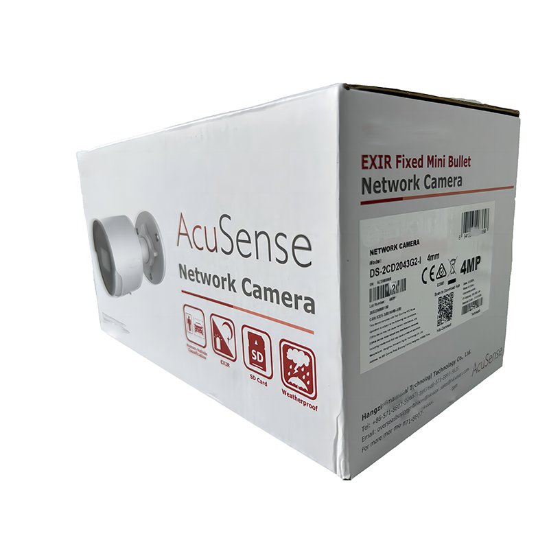 Original Hikvsion 4 MP AcuSense Fixed Bullet Network Camera DS-2CD2043G2-I(U)