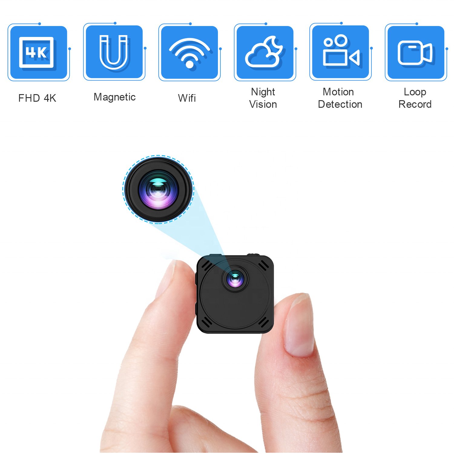 QZT HD 1080P Mini Camera with Wifi Contion Video Recording Motion Detection and Nightshot Function Wholesale