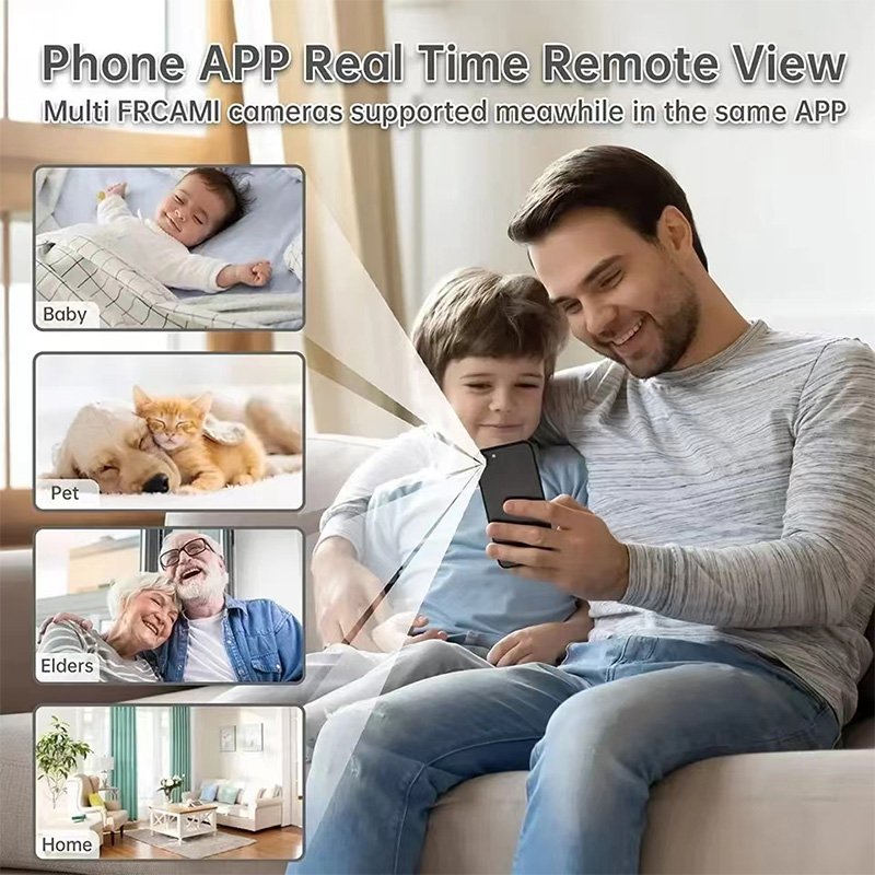 Rscamtom two lens imou wifi camera 4mp motion detection two way voice alarm prompt network camera