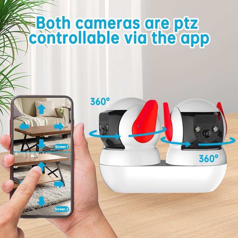 Rscamtom two lens imou wifi camera 4mp motion detection two way voice alarm prompt network camera