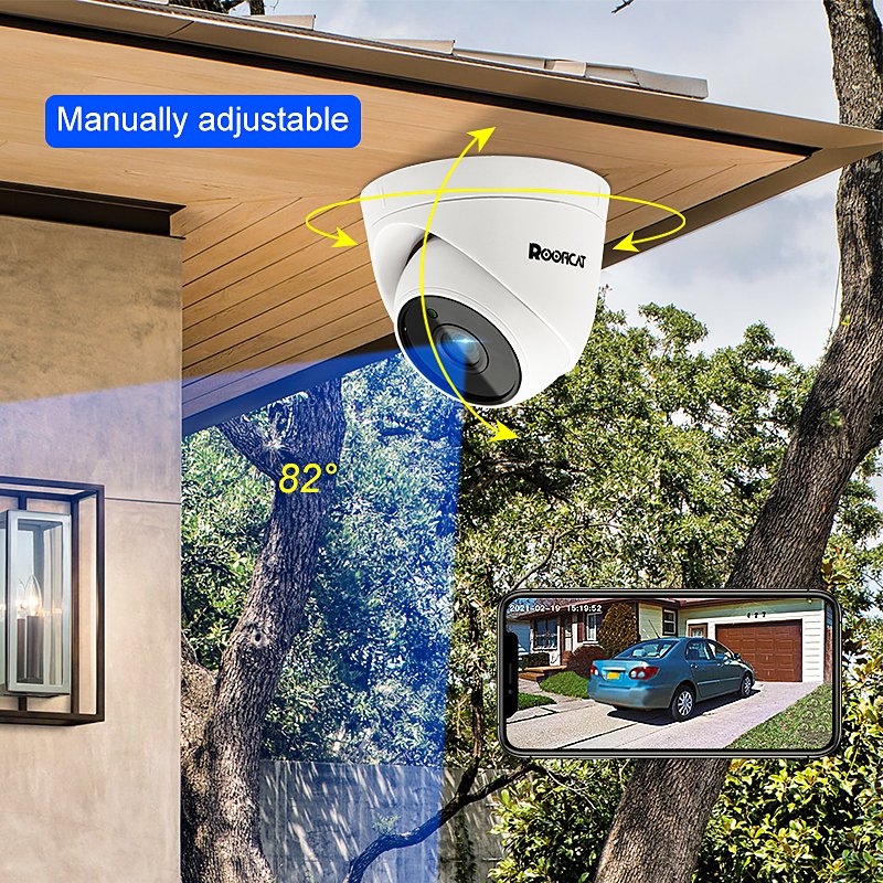 Rooficat 8ch 1080p Hd Night Vision Cctv Security Camera System Outdoor dome Camera Ahd Analog Camera Dvr Kit
