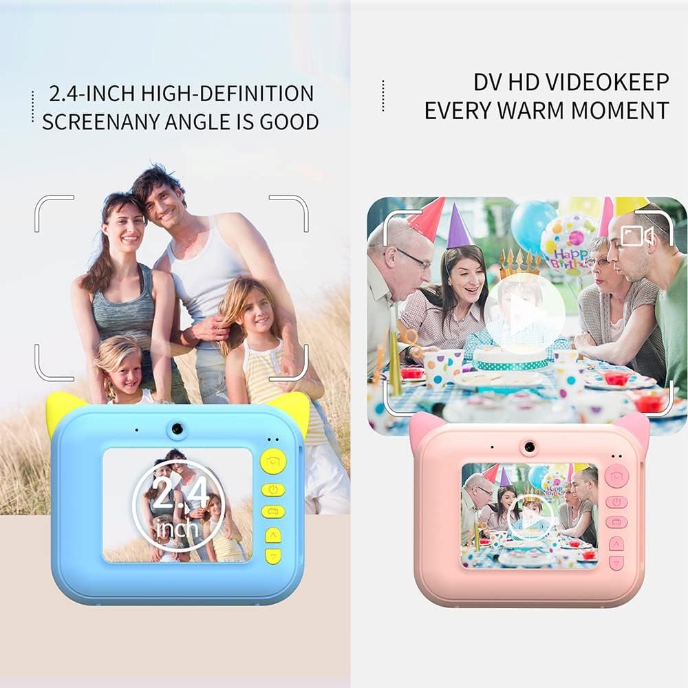 New 1080P Mini Camera For Gifts Boys Girls Birthday Children Outdoor Toys Paper Shoot Photo Instant Print Digital Kids Camera