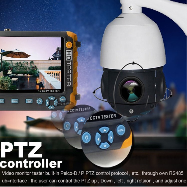 oem multifunction cctv Surveillance tester 5 inch CCTV hd cctv tester monitor For AHD TVI CVI Analogy camera price