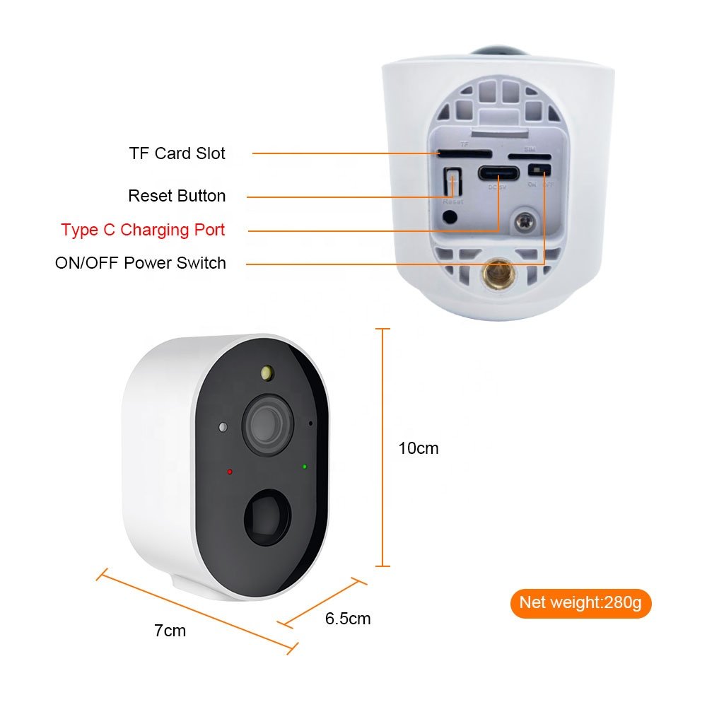 Tuya smart 3MP wireless motion detection Wire Free Spotlight 1080P HD CCTV camera low power battery APP control IP wifi camera