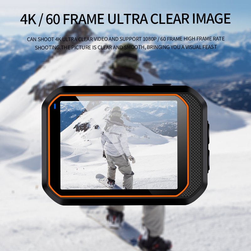 Hot Selling 4K HD Motion Camera Wearable Mini Action Sports Camera For Riding And Helmet