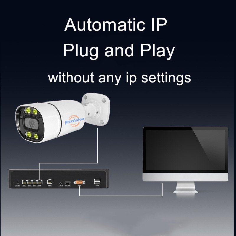 8MP HD IP POE CCTV Outdoor Bullet Metal Housing Night Vision Camara De Seguridad Exterior Network Camera 4K